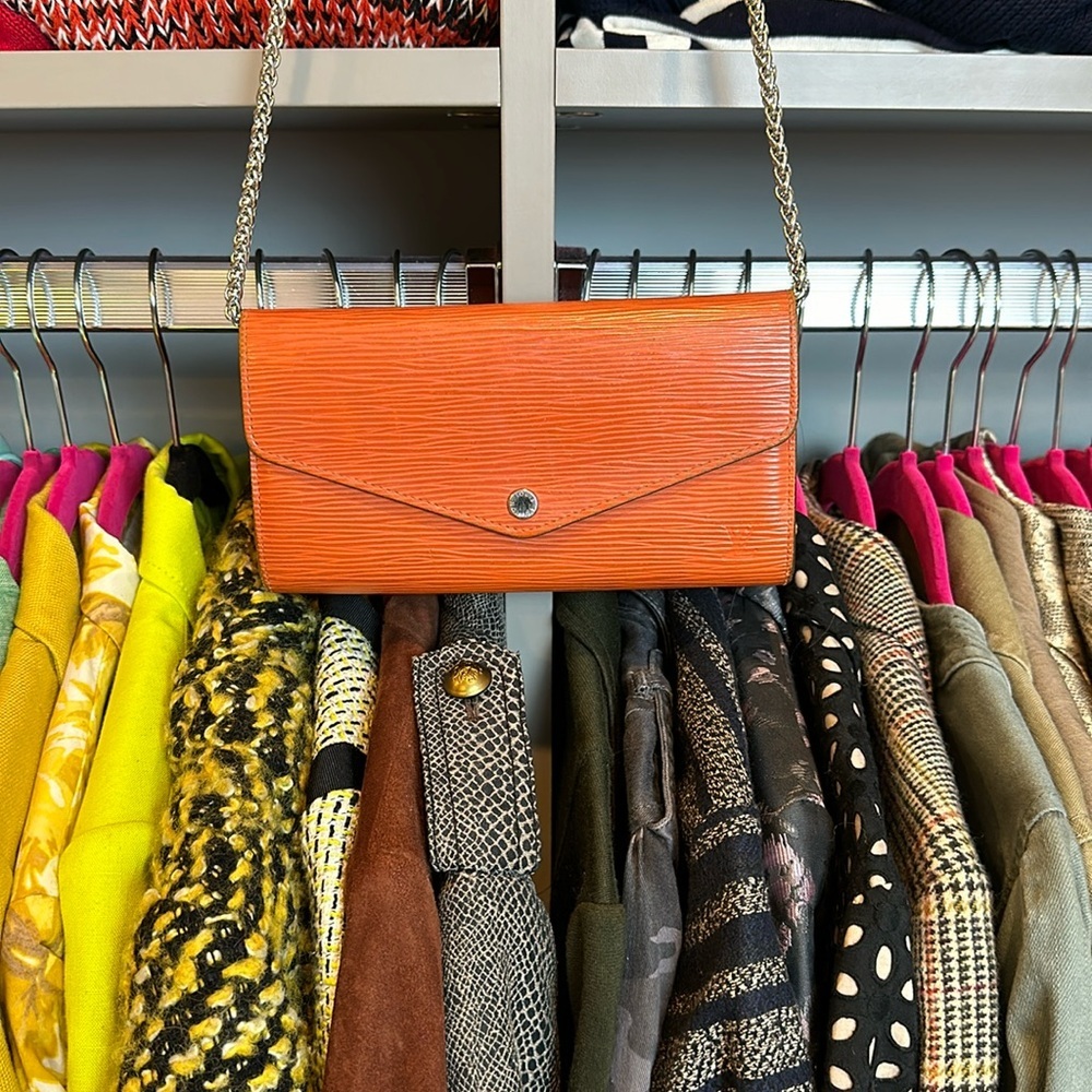 Louis Vuitton Orange Chain Wallet